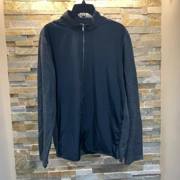 Theory Bellvil Pique Fine Full Zip Jacket - Picture 4 of 7